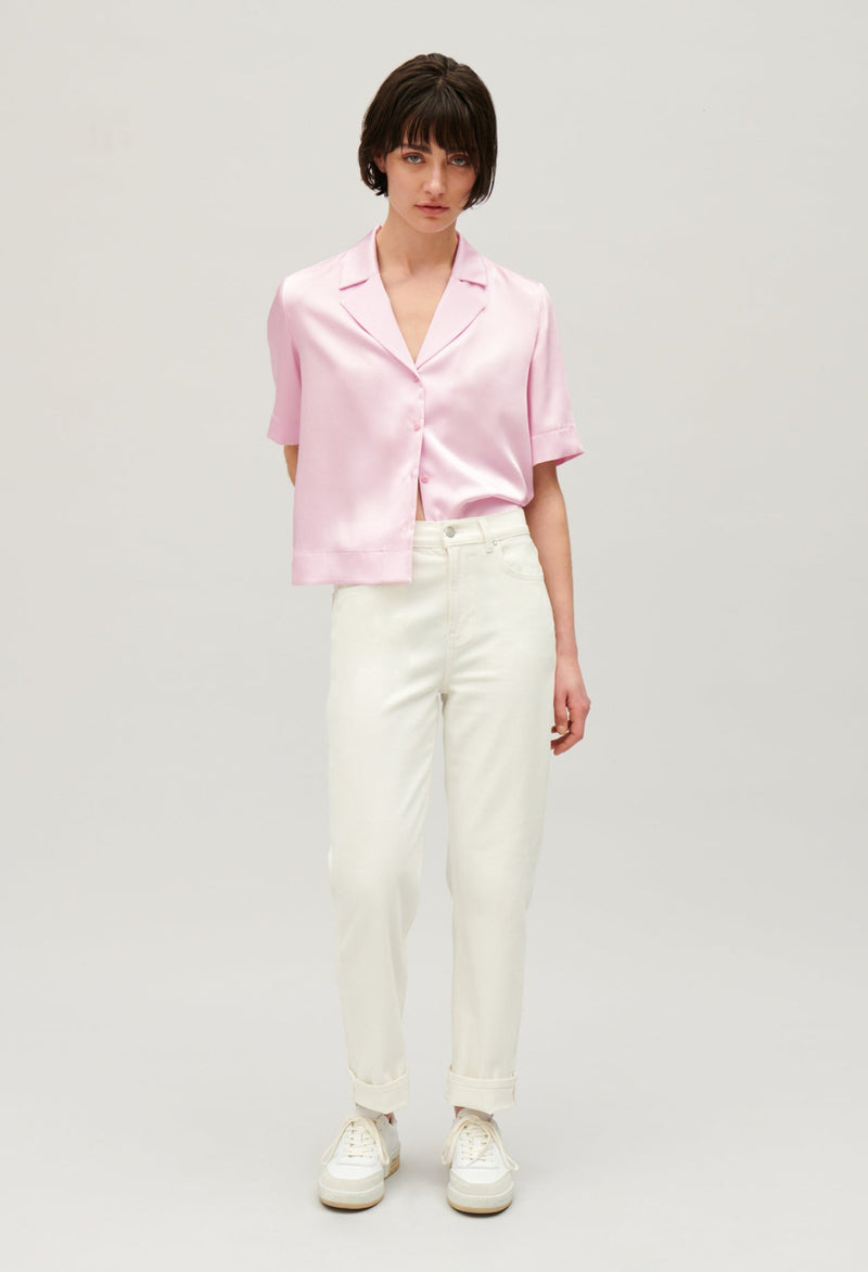 Claudie Pierlot | Camisa vaporosa de manga corta para mujer.