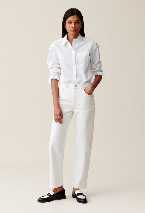 Claudie Pierlot | Camisa Jean Toto blanca para mujer.