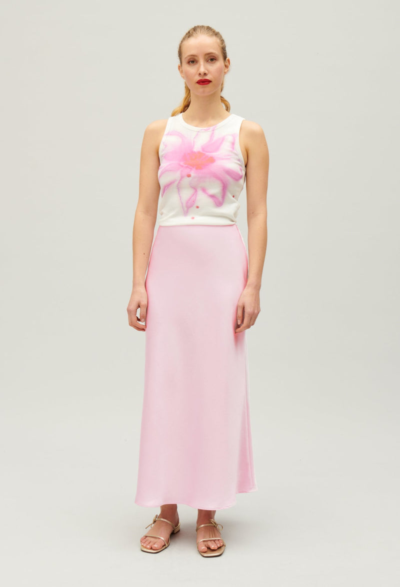Falda midi fluida