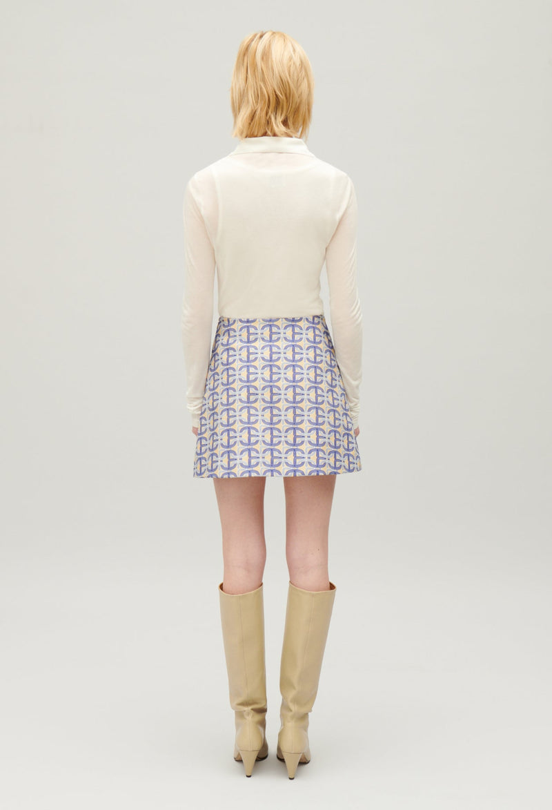 Claudie Pierlot | Falda corta trapecio monograma para mujer.