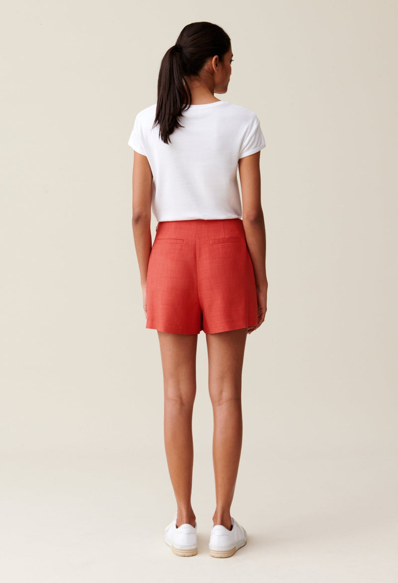 Claudie Pierlot | Falda pantalón cruzada terracota para mujer.