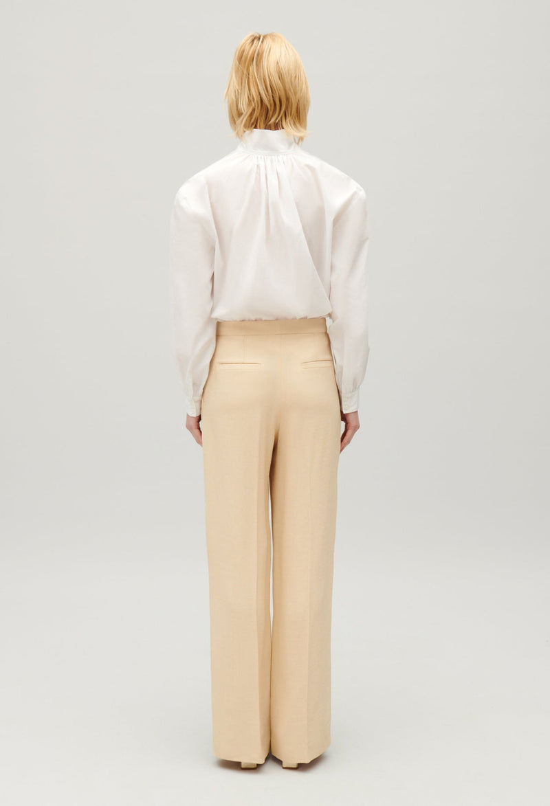 Claudie Pierlot | Pantalón ancho en beige para mujer.