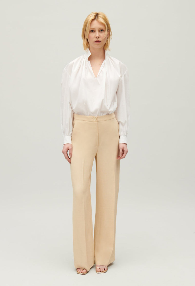 Claudie Pierlot | Pantalón ancho en beige para mujer.