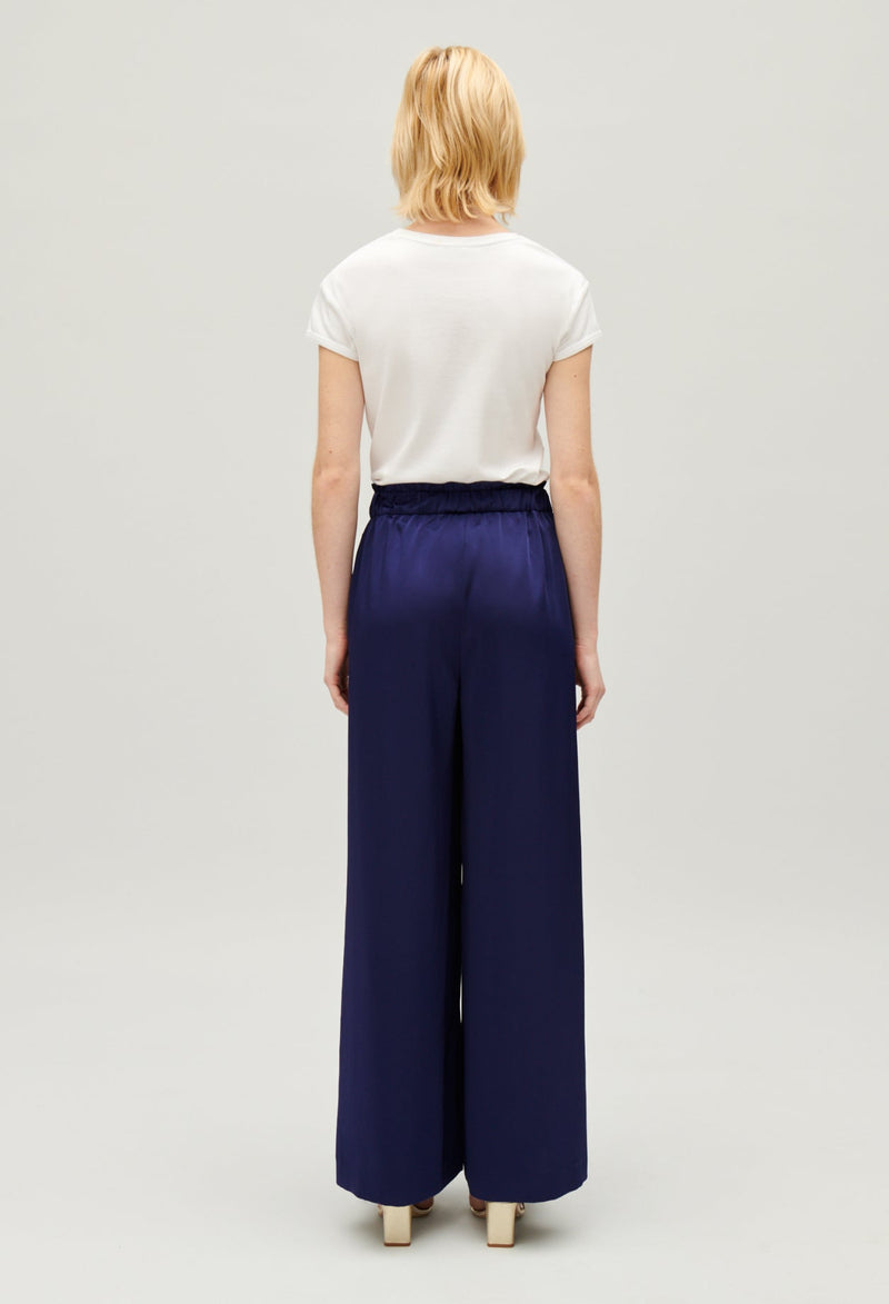 Claudie Pierlot | Pantalón ancho con cintura fruncida para mujer.