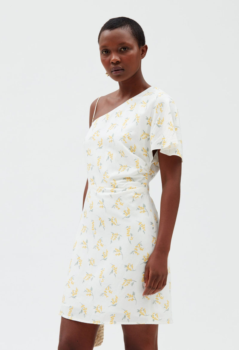 Claudie Pierlot | Vestido midi asimétrico mimosa para mujer.