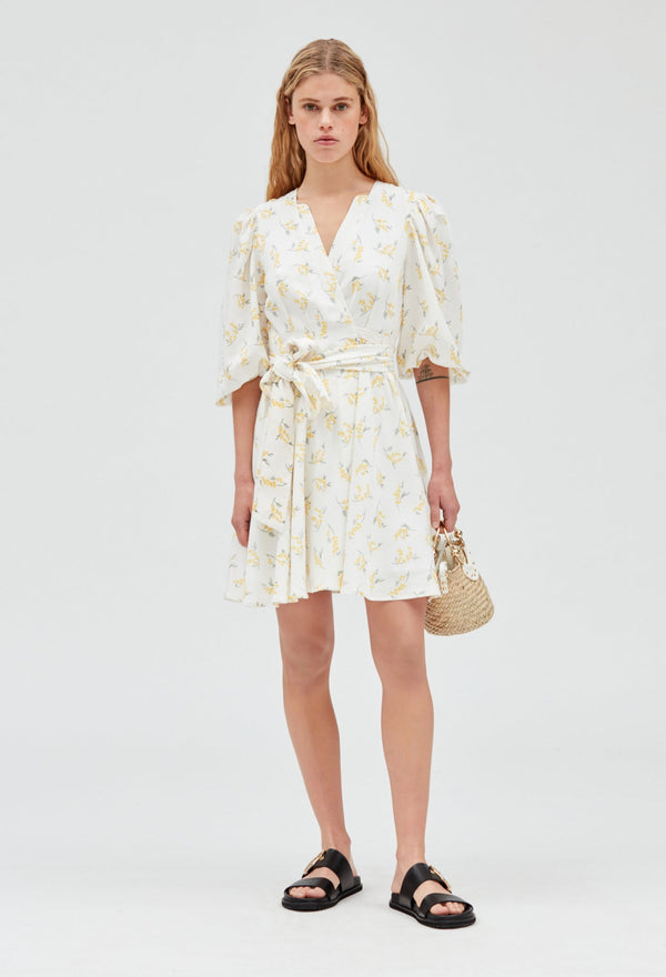 Claudie Pierlot | Vestido corto cruzado mimosa para mujer.