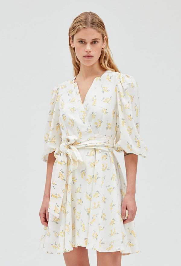 Claudie Pierlot | Vestido corto cruzado mimosa para mujer.