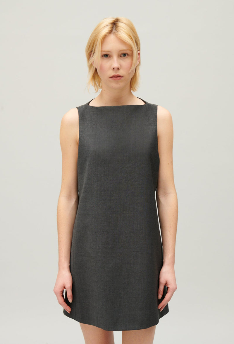 Claudie Pierlot | Vestido corto gris chiné para mujer.