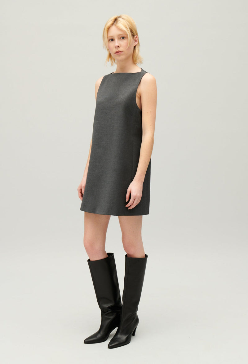 Claudie Pierlot | Vestido corto gris chiné para mujer.