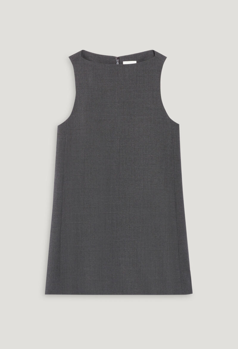 Vestido corto gris chiné