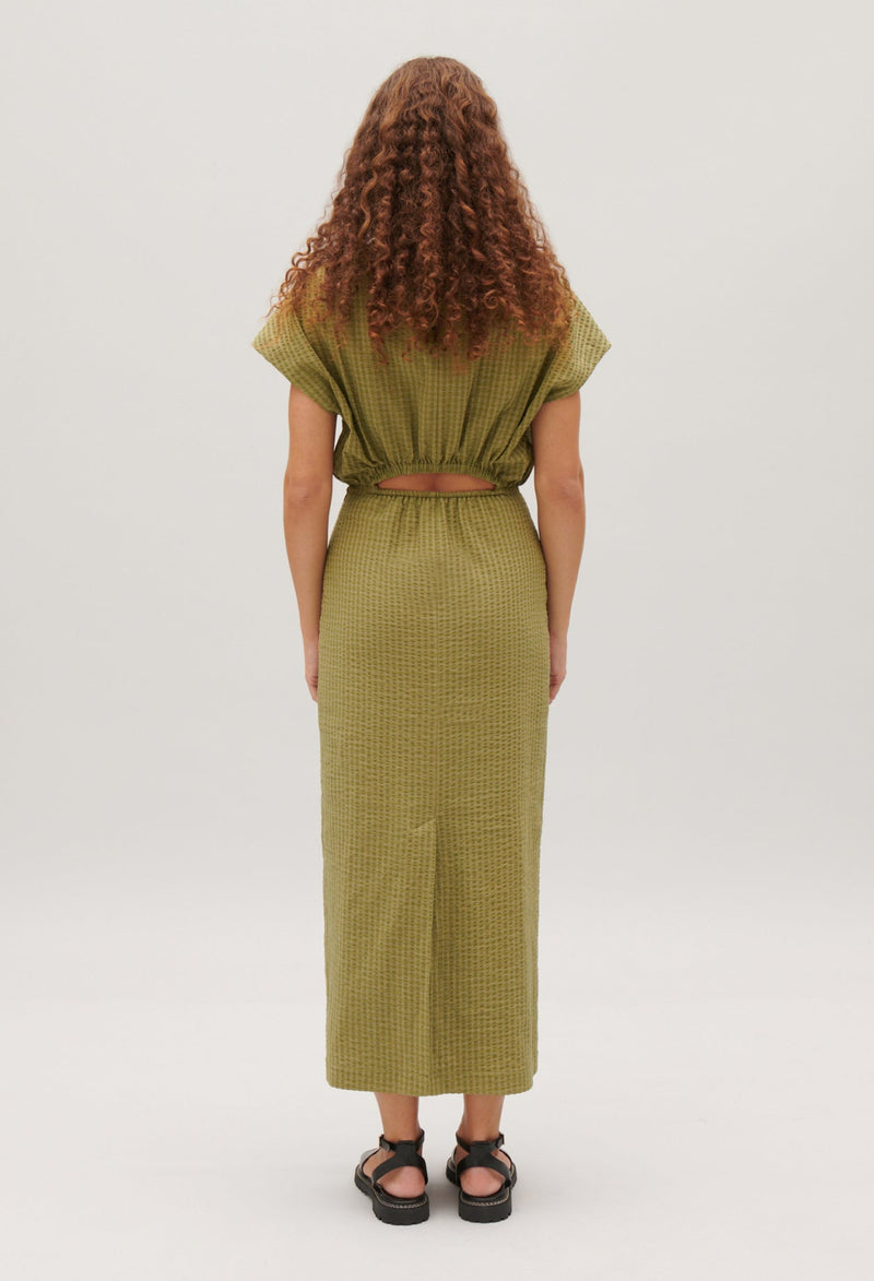 Vestido midi rayas