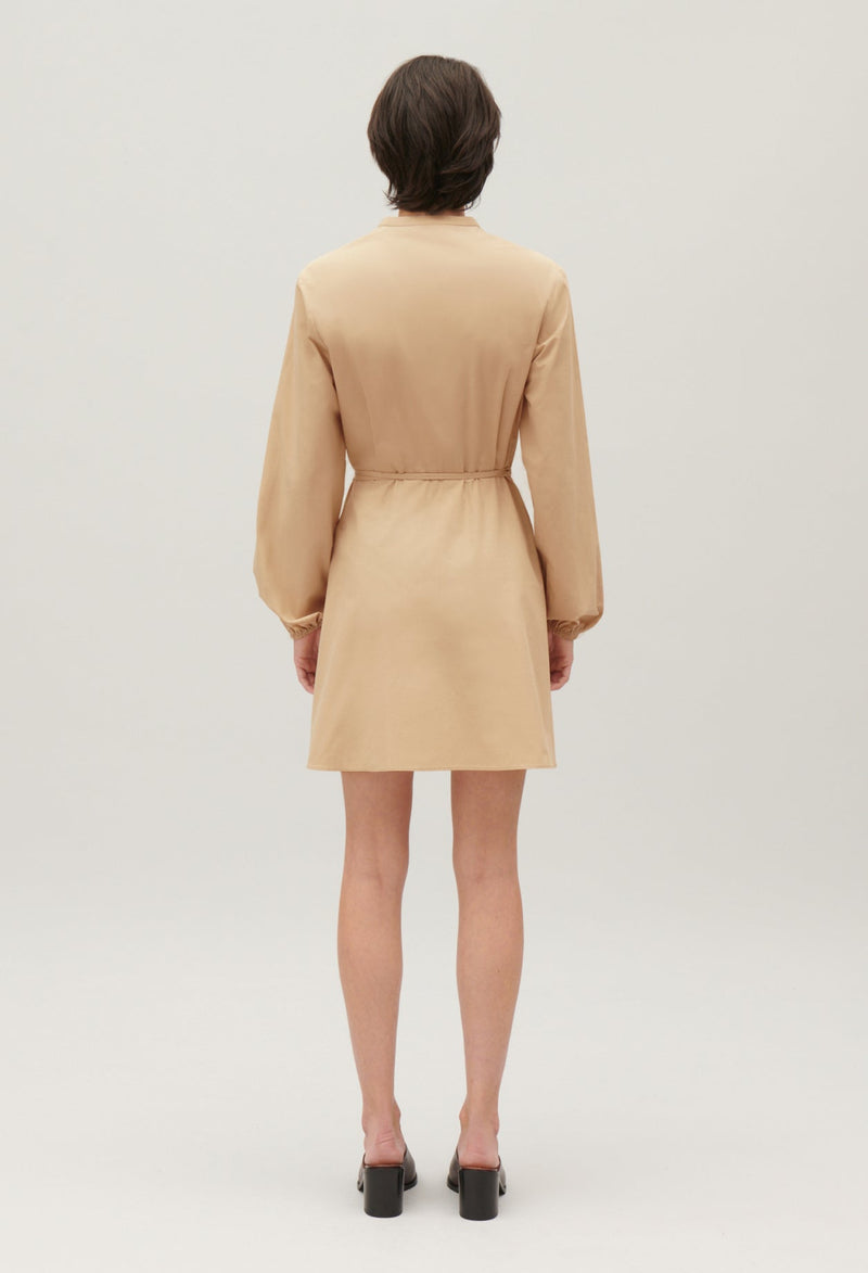 Claudie Pierlot | Vestido corto cruzado cuello mao para mujer.