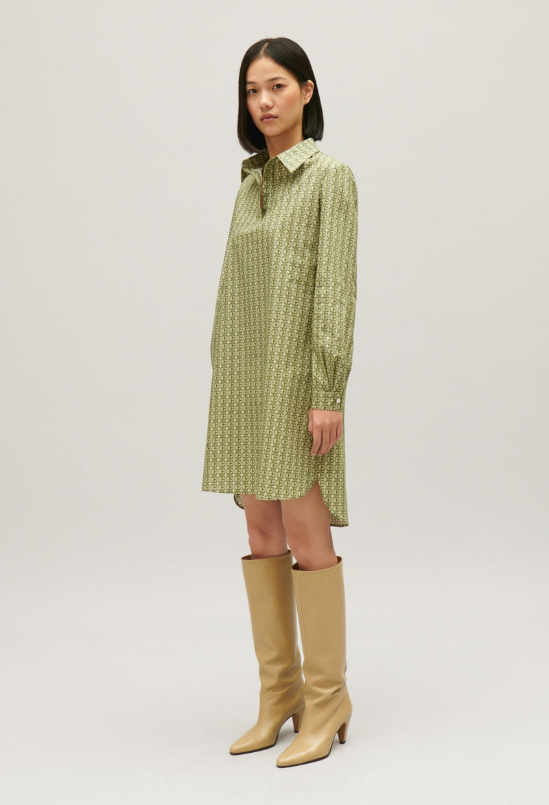 Claudie Pierlot | Vestido corto monograma verde para mujer.