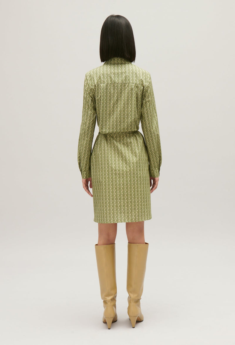 Claudie Pierlot | Vestido corto monograma verde para mujer.