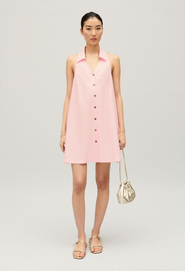 Claudie Pierlot | Vestido corto babydoll abotonado para mujer.