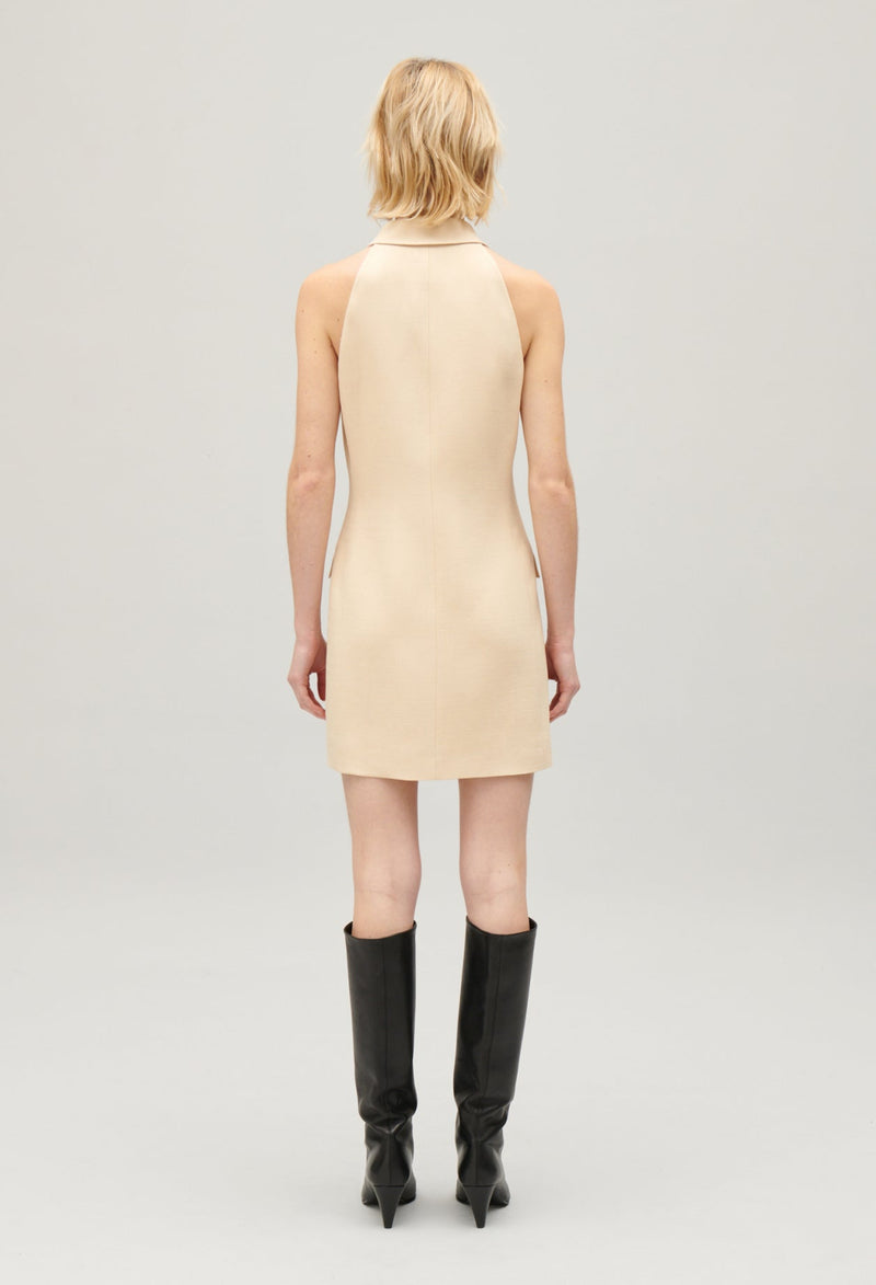 Claudie Pierlot | Vestido corto abotonado en beige para mujer.