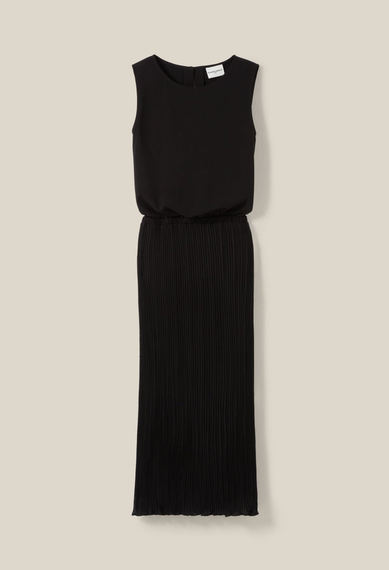 Vestido 7/8 cuello redondo elástico