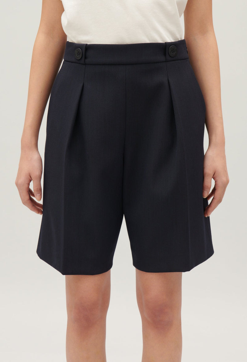 Claudie Pierlot | Bermudas rectos azul marino para mujer.