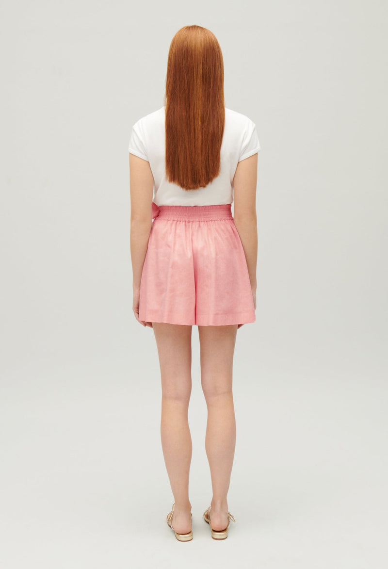 Short anudado rosa