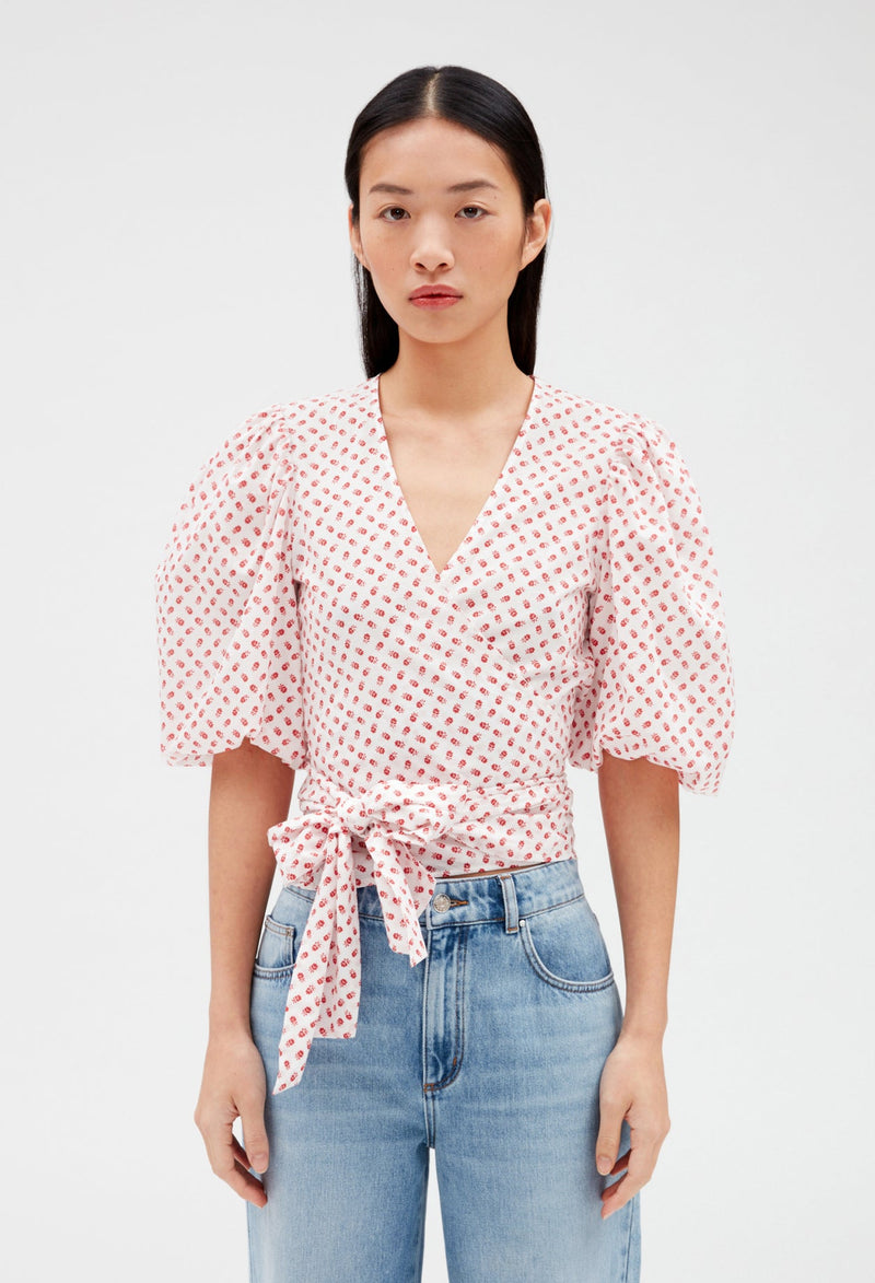 Claudie Pierlot | Blusa cruzada blanco para mujer, con grandes descuentos