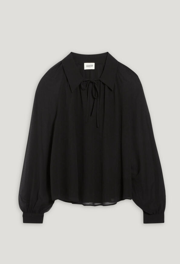 Blusa fluida negra