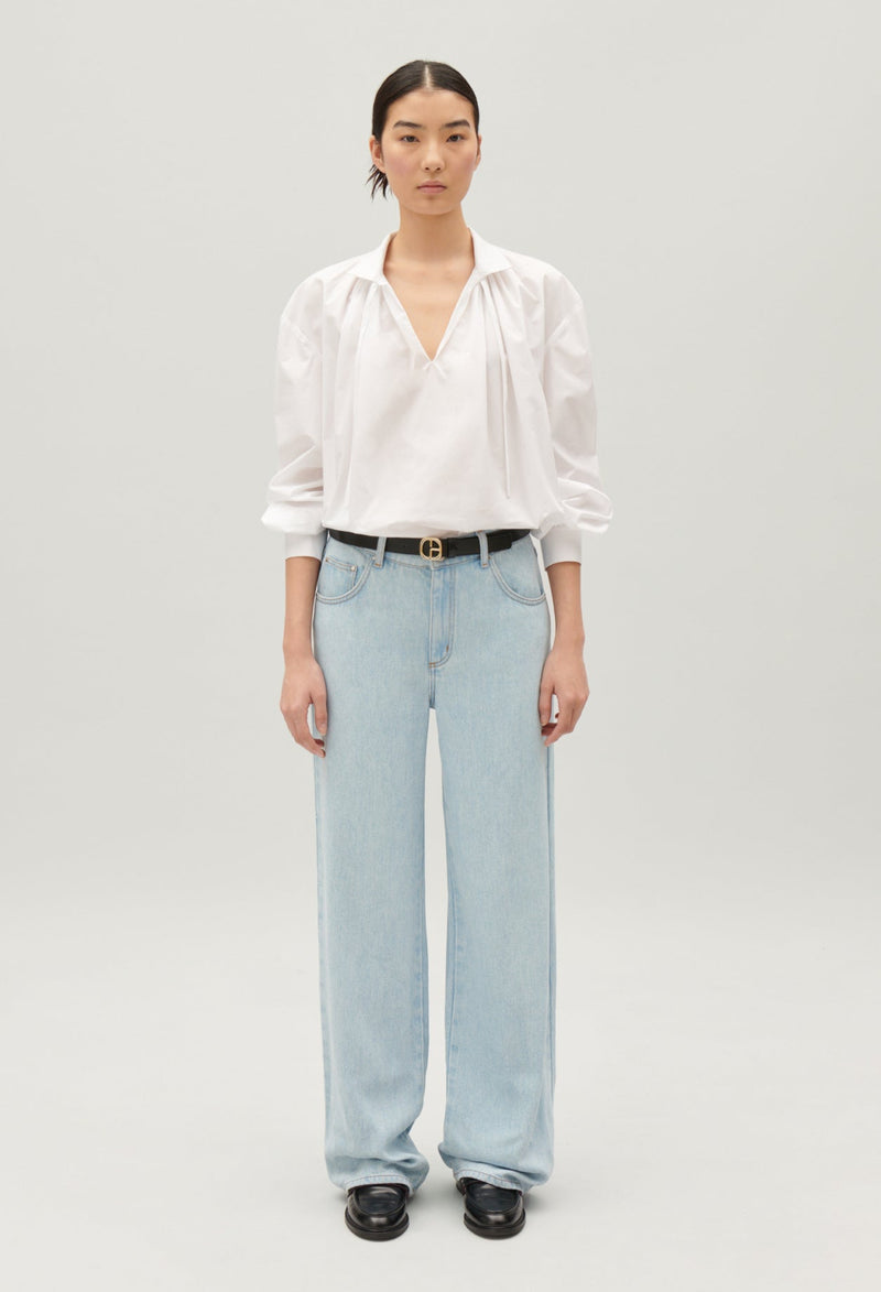 Claudie Pierlot | Camisa popelina blanca para mujer.