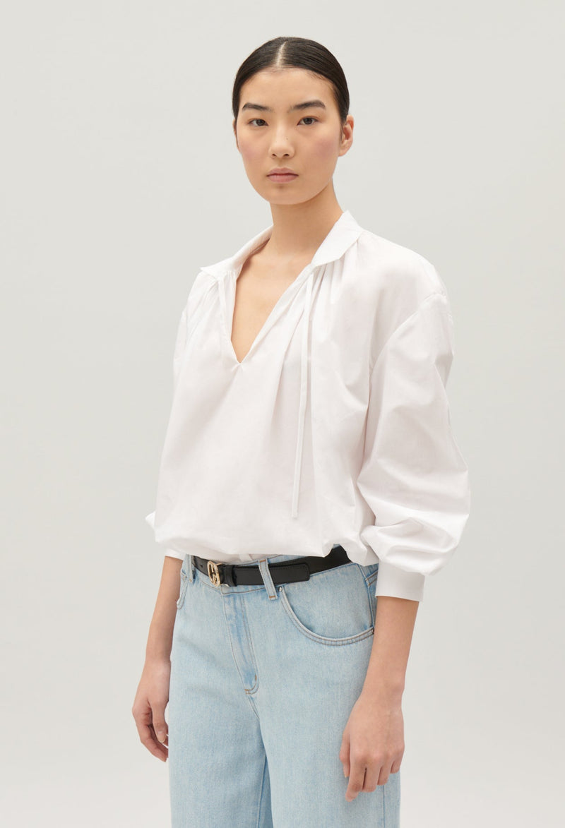 Claudie Pierlot | Camisa popelina blanca para mujer.