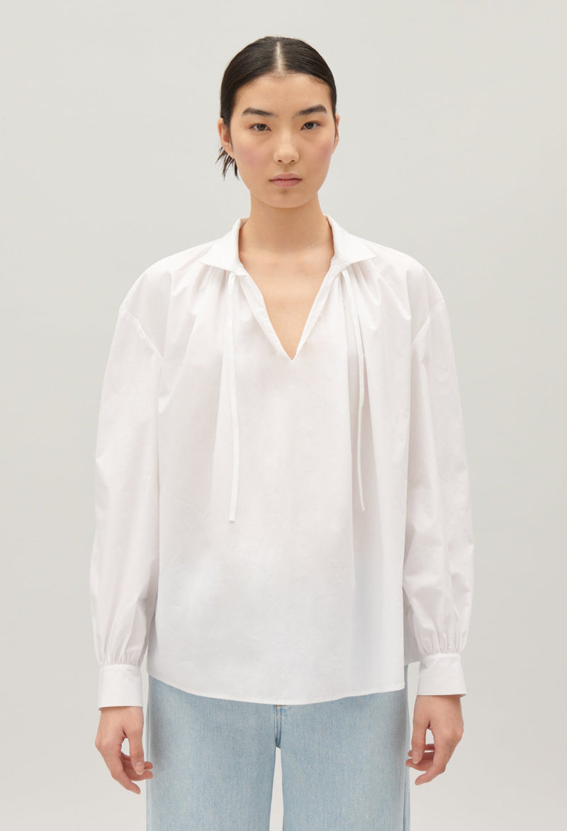 Claudie Pierlot | Camisa popelina blanca para mujer.