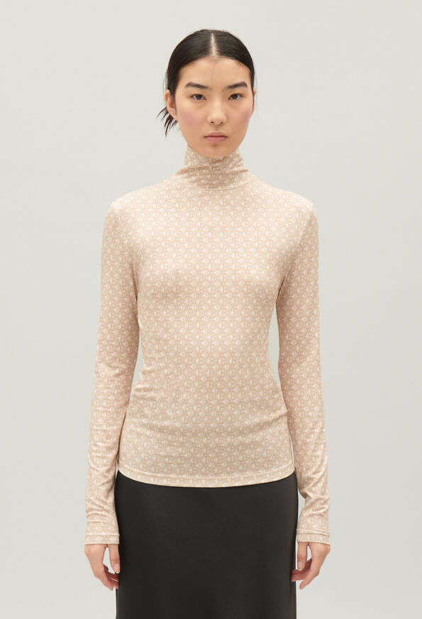 Claudie Pierlot | Camiseta interior con estampado beige CP para mujer.