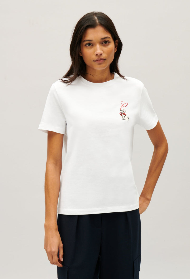 Claudie Pierlot | Camiseta Jean Toto en crudo para mujer.