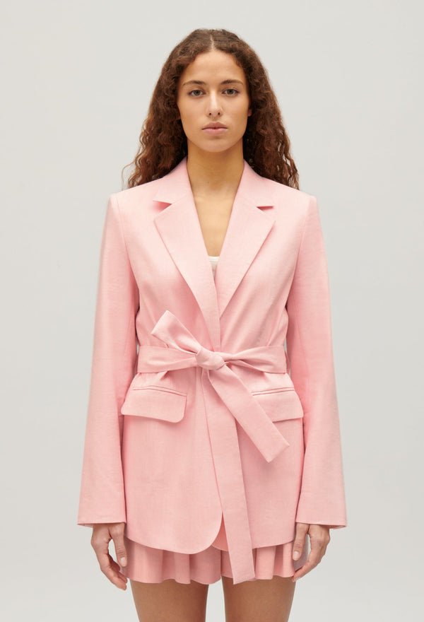 Claudie Pierlot | Chaqueta anudada rosa para mujer.