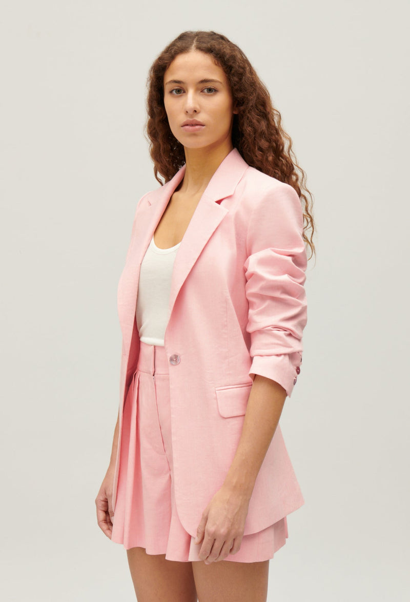 Claudie Pierlot | Chaqueta anudada rosa para mujer.