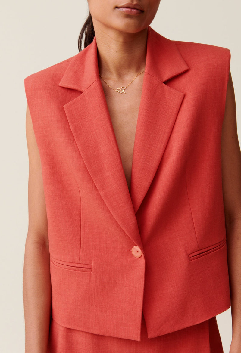 Claudie Pierlot | Chaqueta de sastre terracota para mujer.