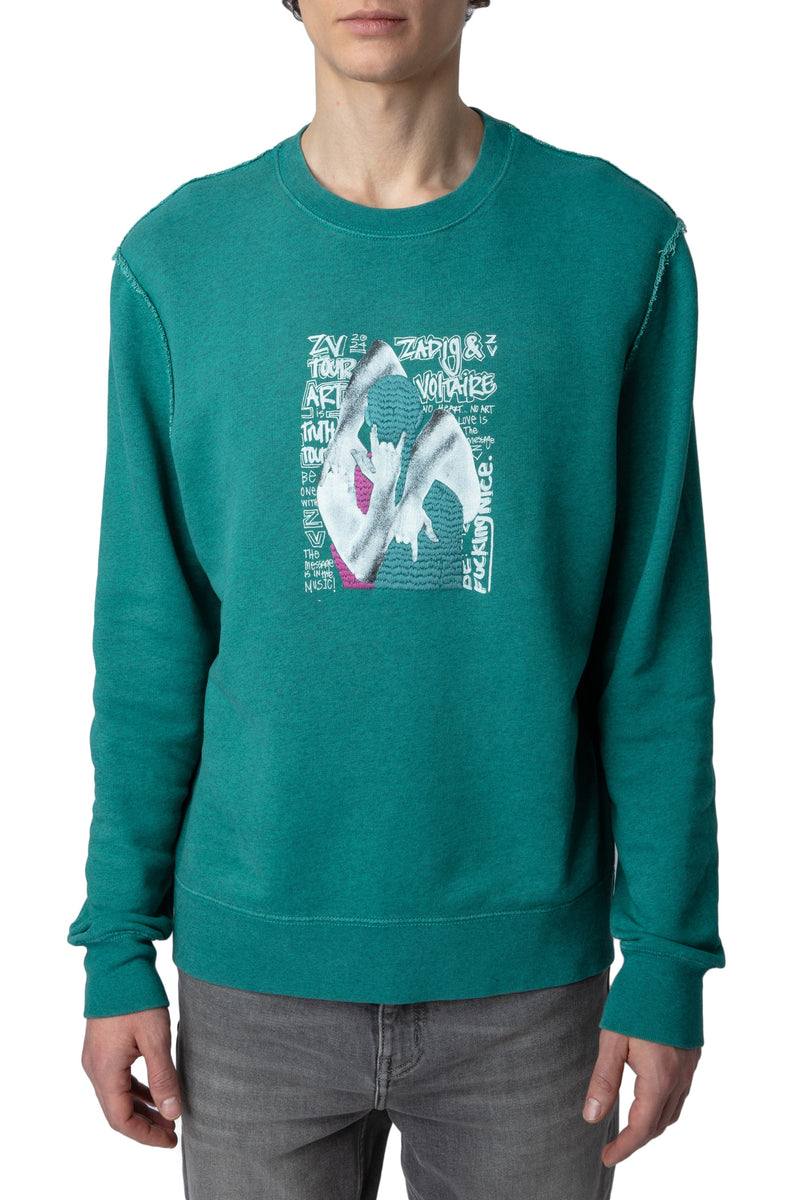 Sudadera Simba Mo Photoprint Grafitti Aqua