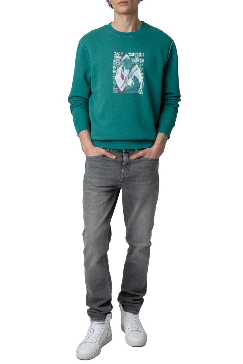 Sudadera Simba Mo Photoprint Grafitti Aqua