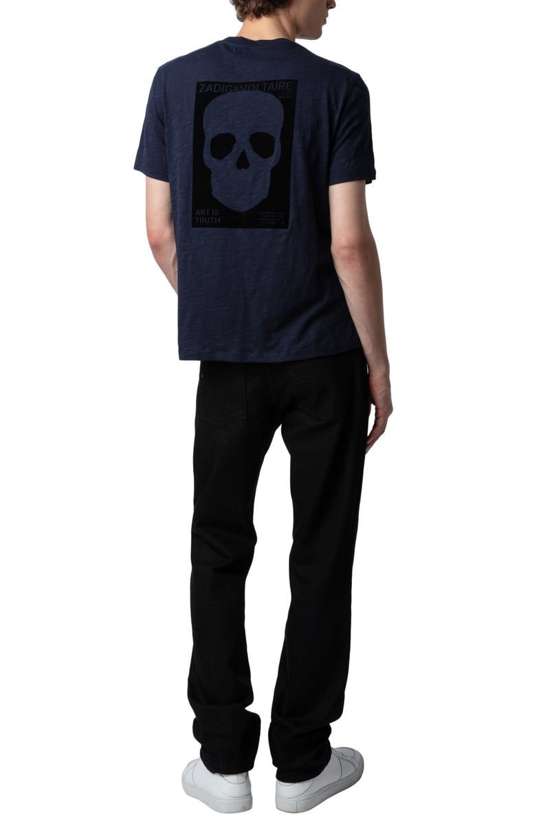 Camiseta Stockholm Flamme Skull Block Tinta