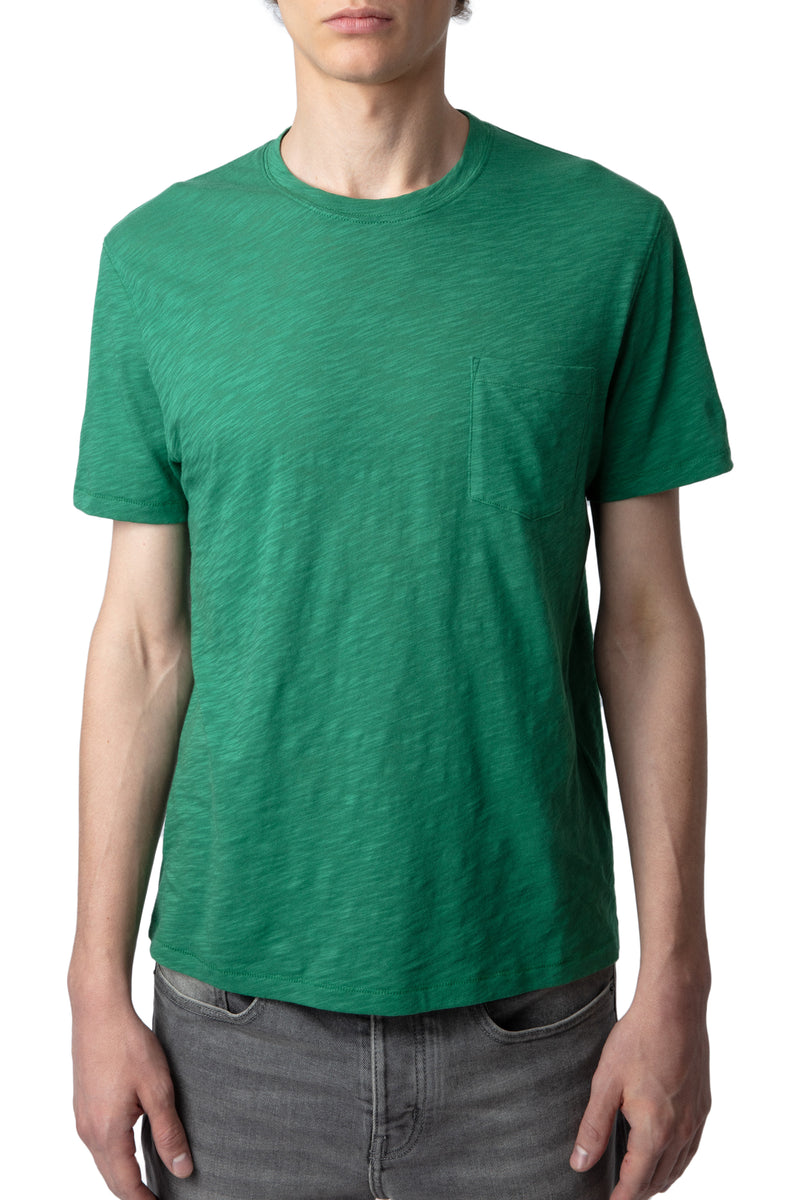 Camiseta Stockholm Flamme Skull Block Yerbabuena