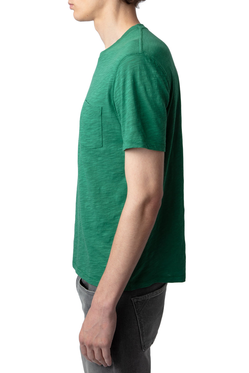 Camiseta Stockholm Flamme Skull Block Yerbabuena