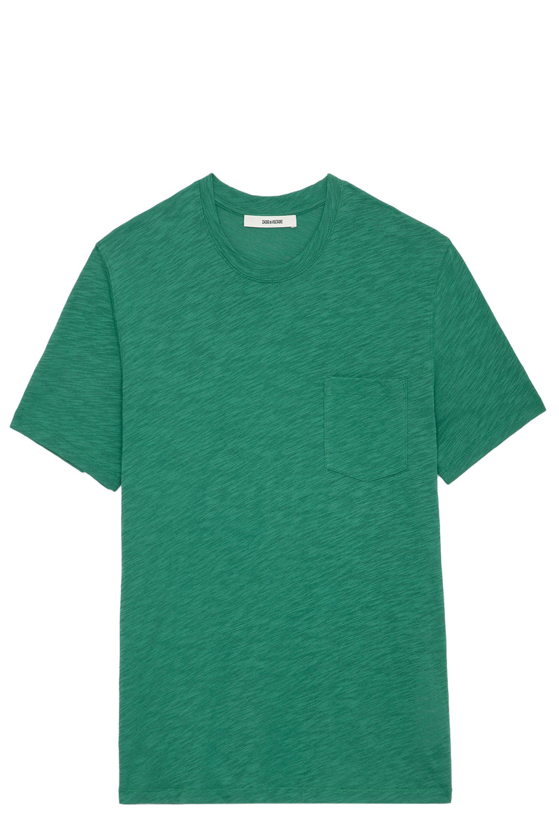 Camiseta Stockholm Flamme Skull Block Yerbabuena