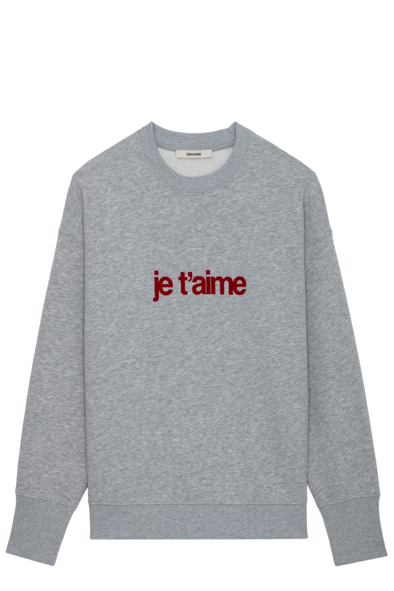 Sudadera Oscar Pmo Je T'Aime Floc Gris Chino Claro