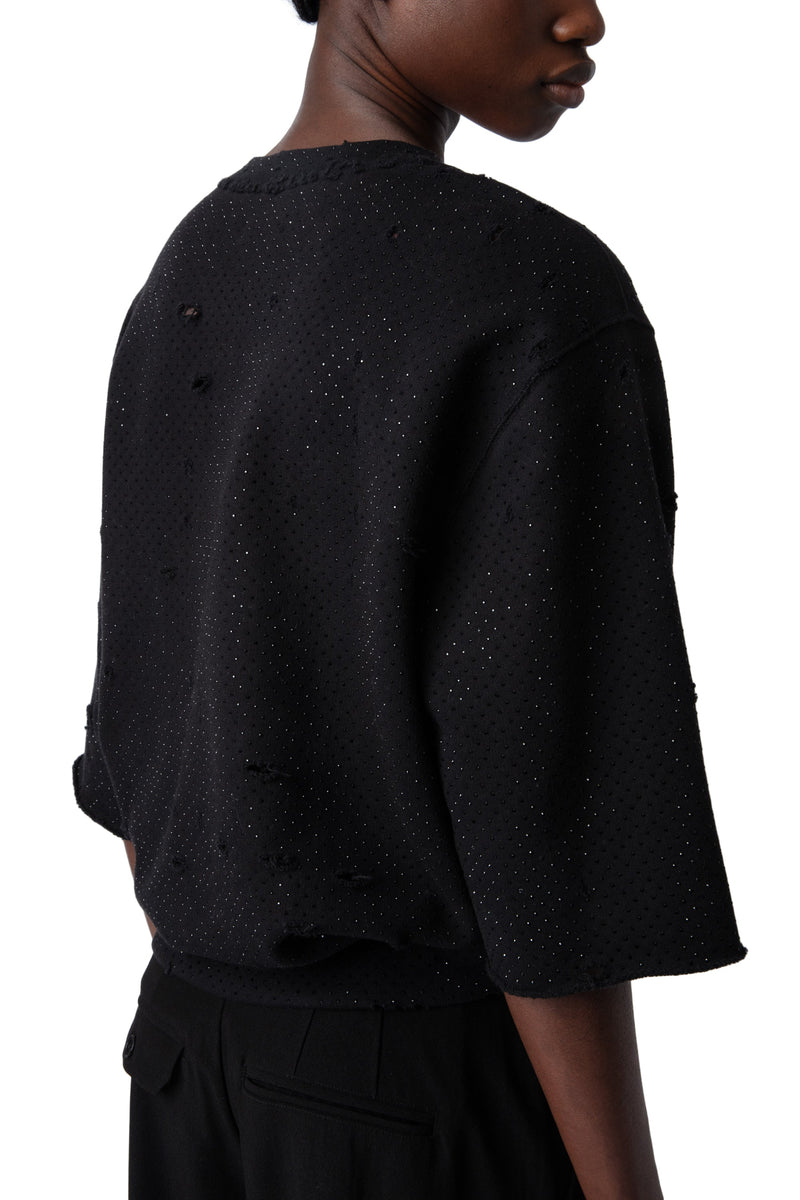 Sudadera Edmond Destroy Strass Negro