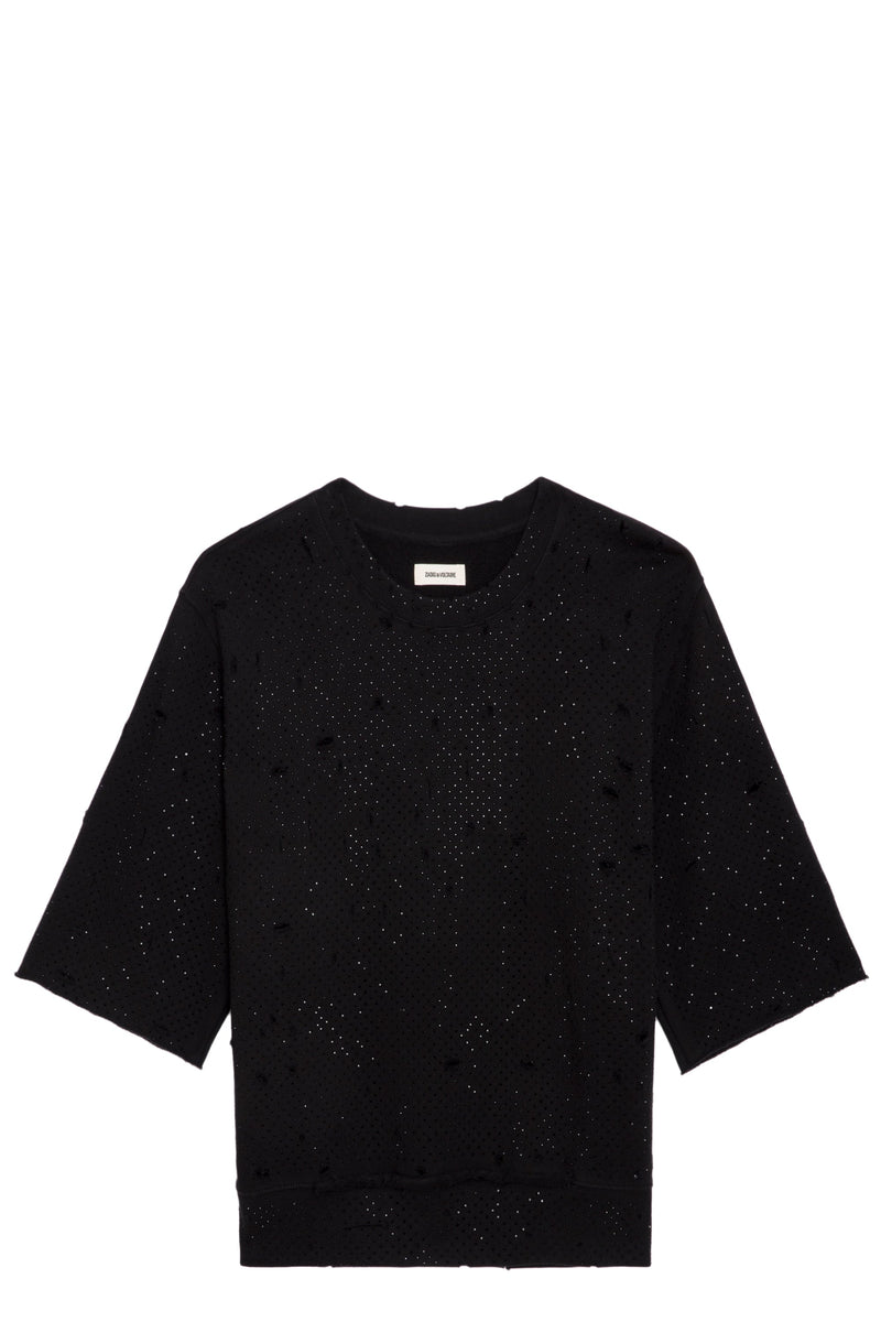 Sudadera Edmond Destroy Strass Negro