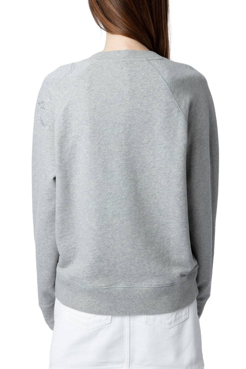 Sudadera Upper Rain Strass Wings Gris Moyen