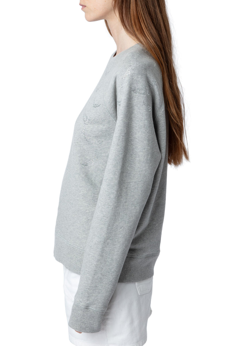 Sudadera Upper Rain Strass Wings Gris Moyen