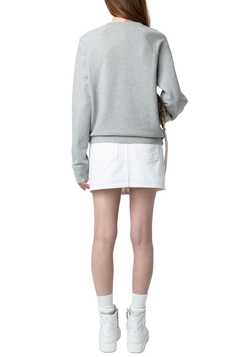 Sudadera Upper Rain Strass Wings Gris Moyen