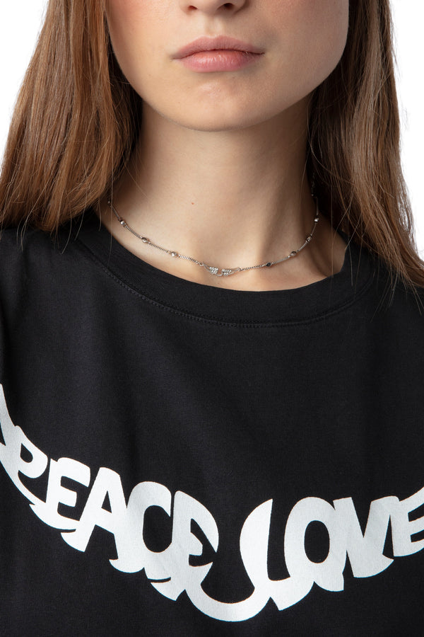 Camiseta Walk Peace&Love Negro