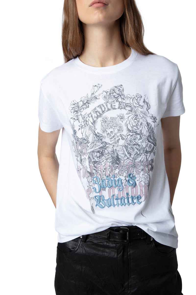 Camiseta Walk Skull Reaper Blanco