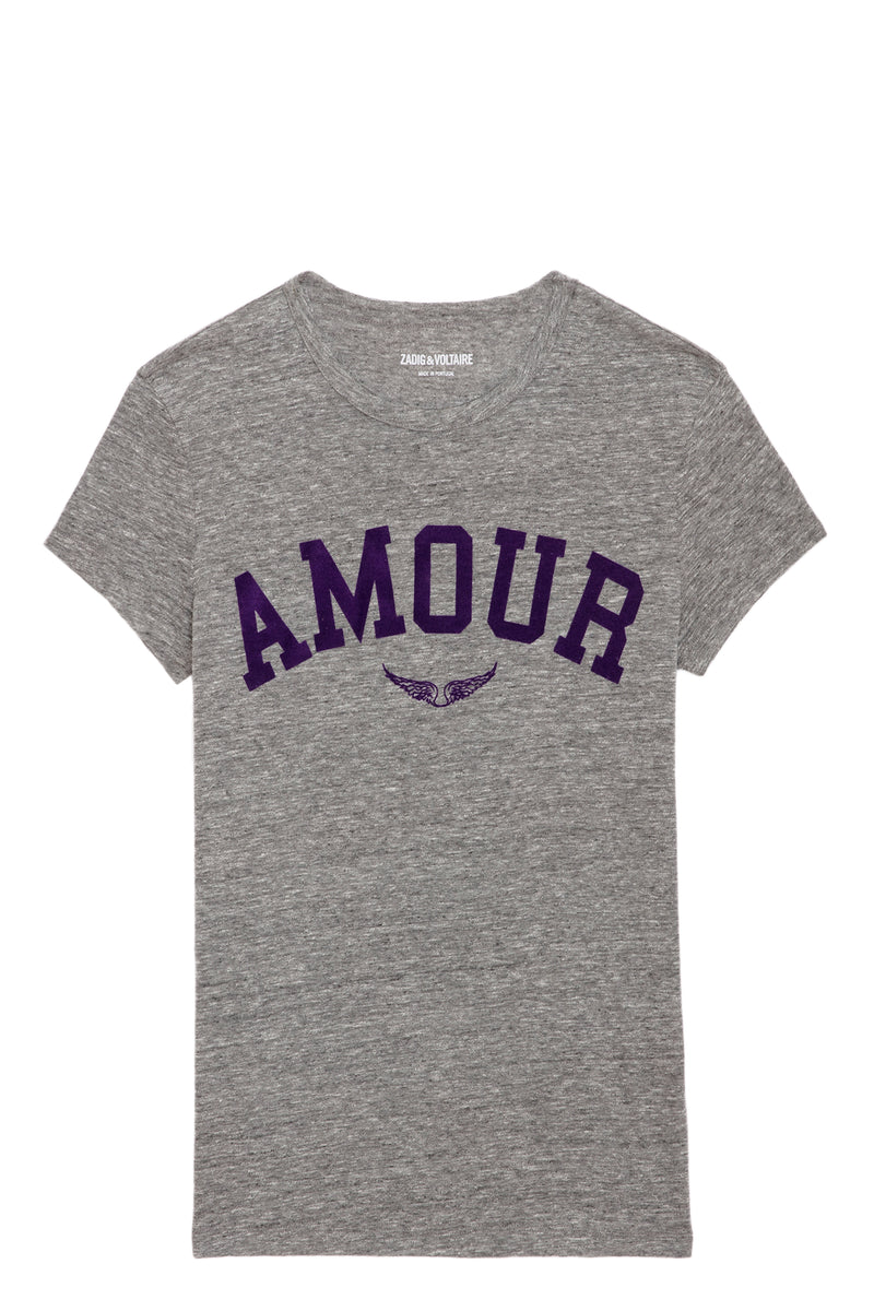 Camiseta Walk Pc Flamme Amour Gris Chino