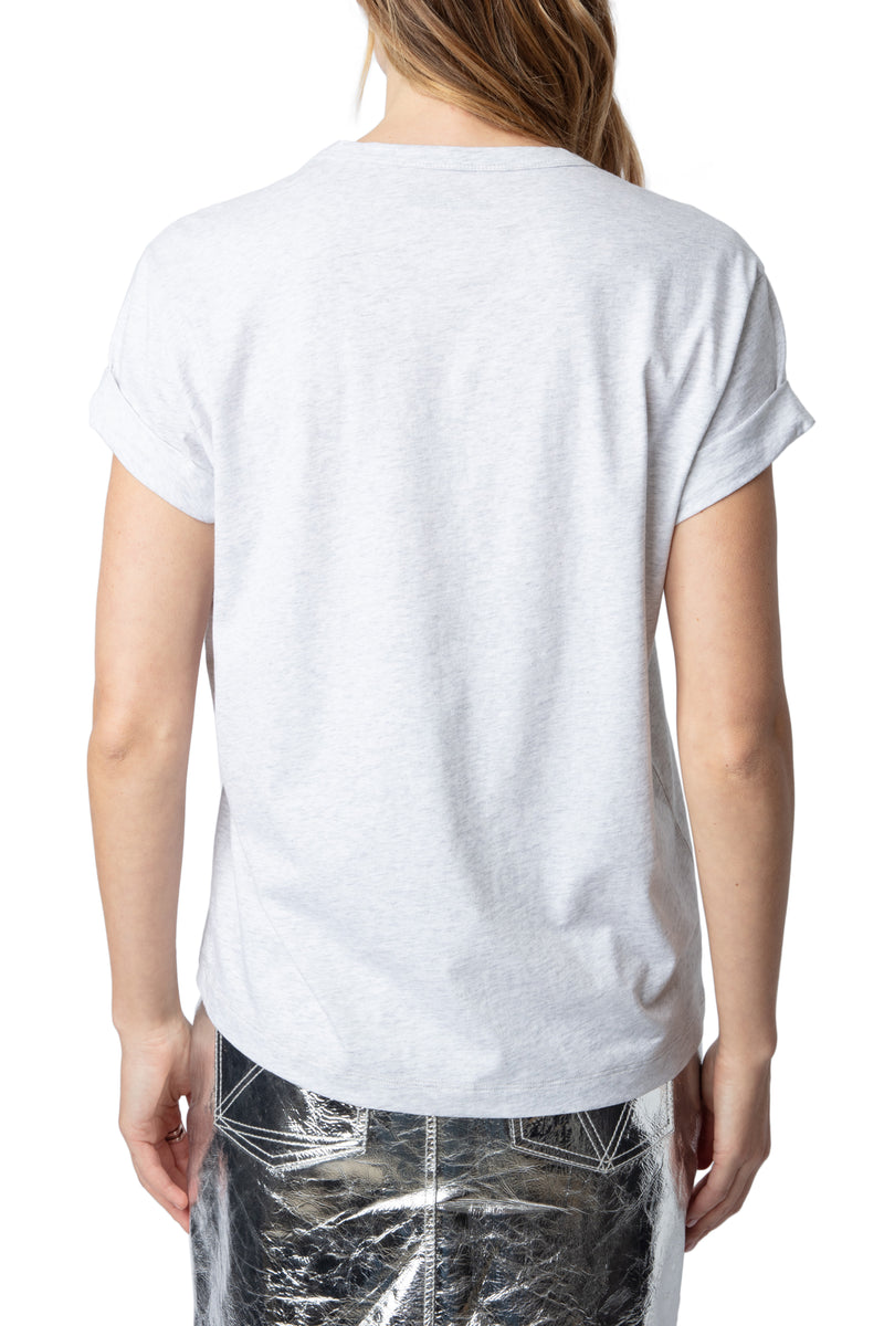 Camiseta Anya Photoprint Patch Gris Chino