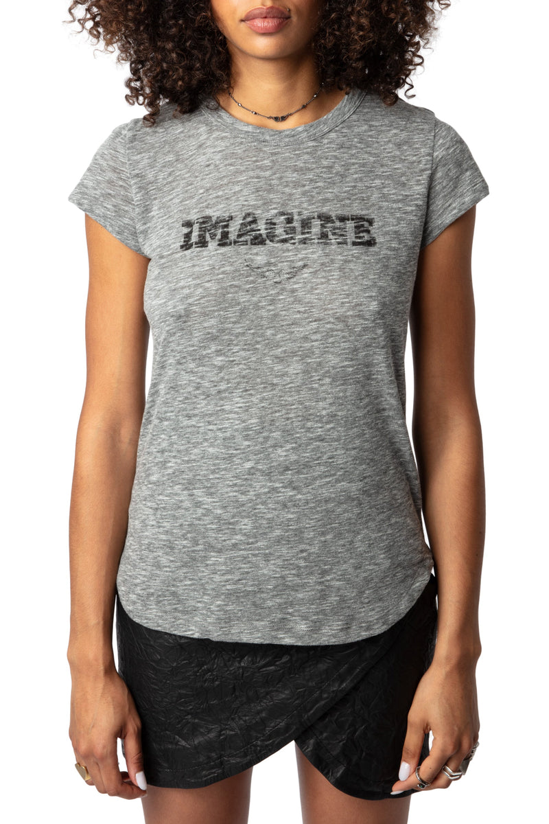 Camiseta Woop Imagine Gris Chine